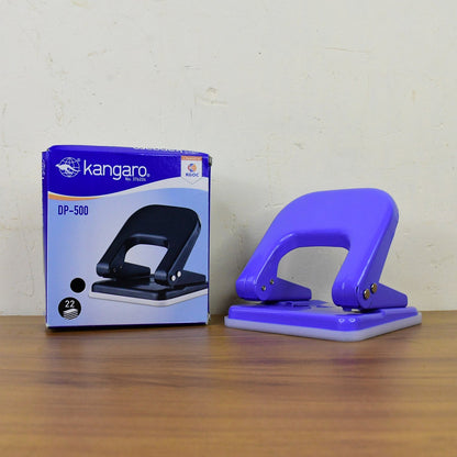 Kangaro DP-500 Heavy Duty Two-Hole Punch Machine with Metal Base signaturekarts