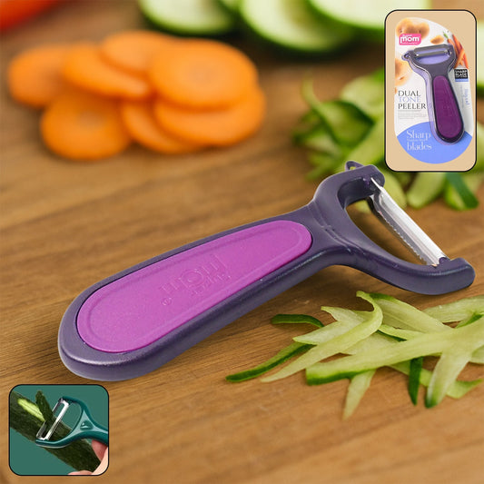 Supermom Dual Tone Peeler with Ultra Sharp Stainless Steel Blade (1 Pc) signaturekarts