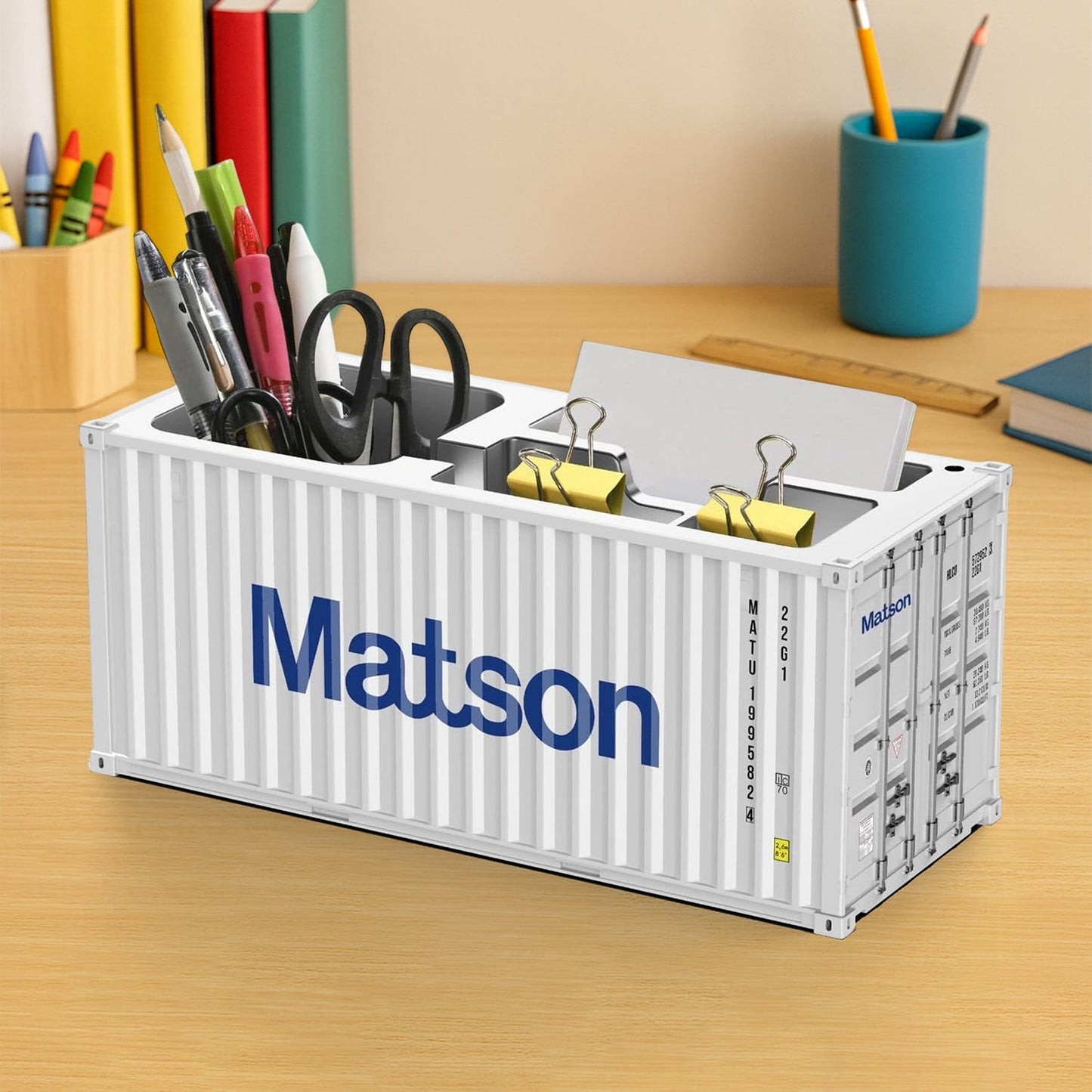 Container-Style Multi-Compartment Desk Organizer (1 Pc) signaturekarts