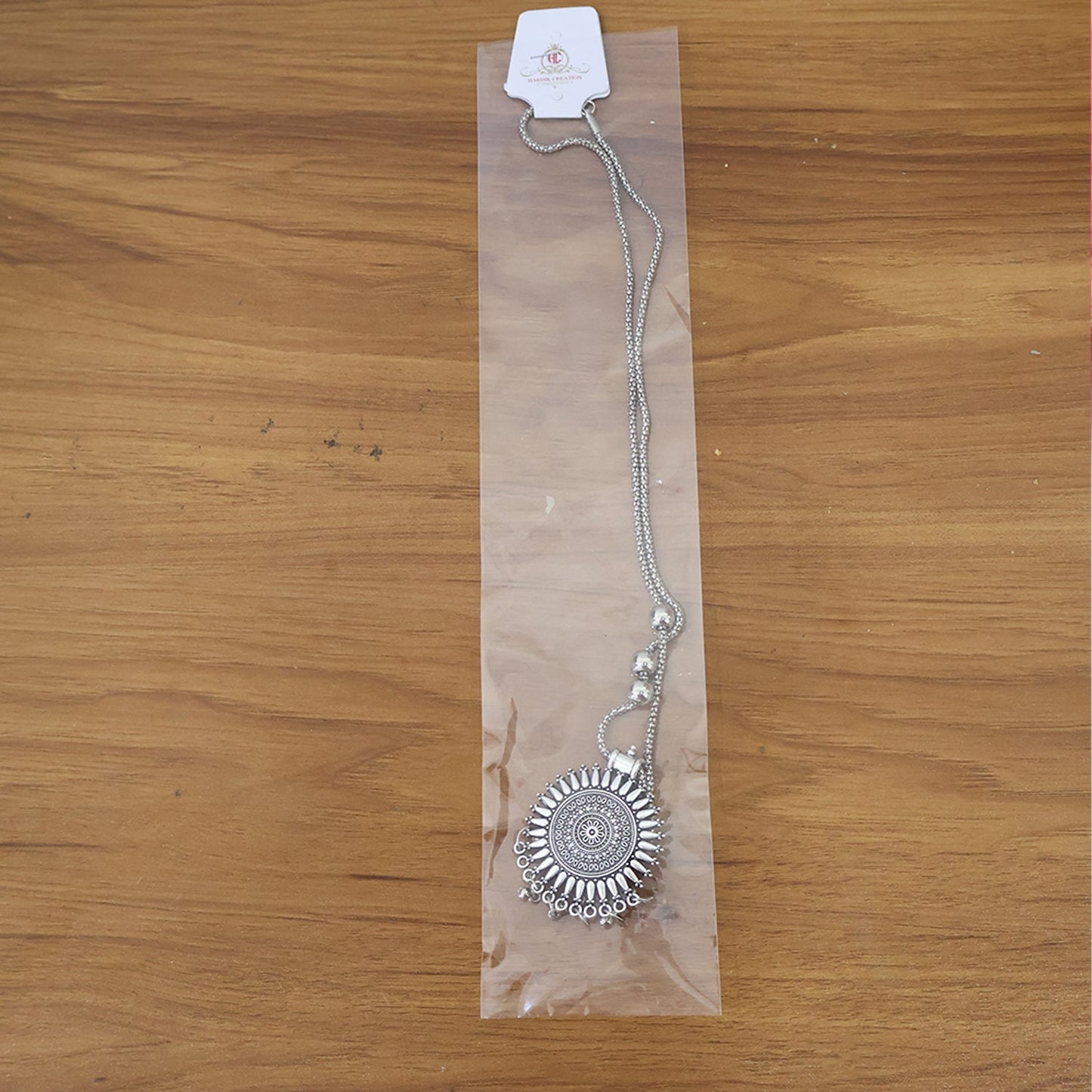Oxidised Silver Traditional Long Necklace (1 Pc) The Morsignaturekarts