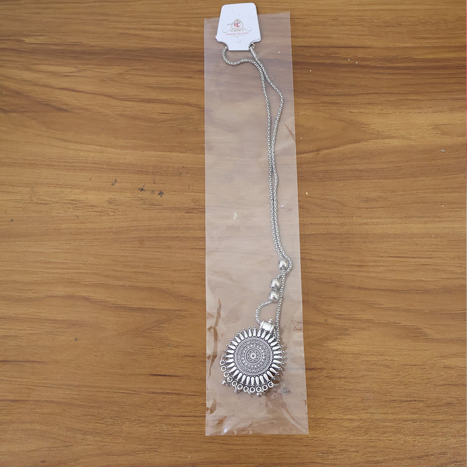 Oxidised Silver Traditional Long Necklace (1 Pc) The Morsignaturekarts