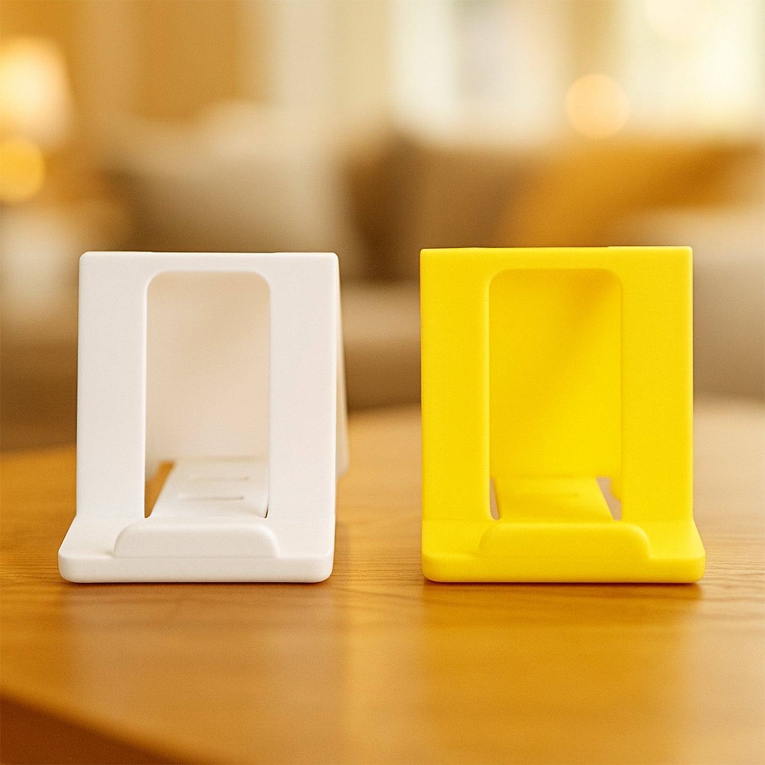 Adjustable Foldable Plastic Mobile Phone Stand (1 Pc / Mix Color) Signature kart