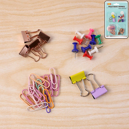 Office Stationery Clips and Pins Combo, 1 Set The Morsignaturekarts
