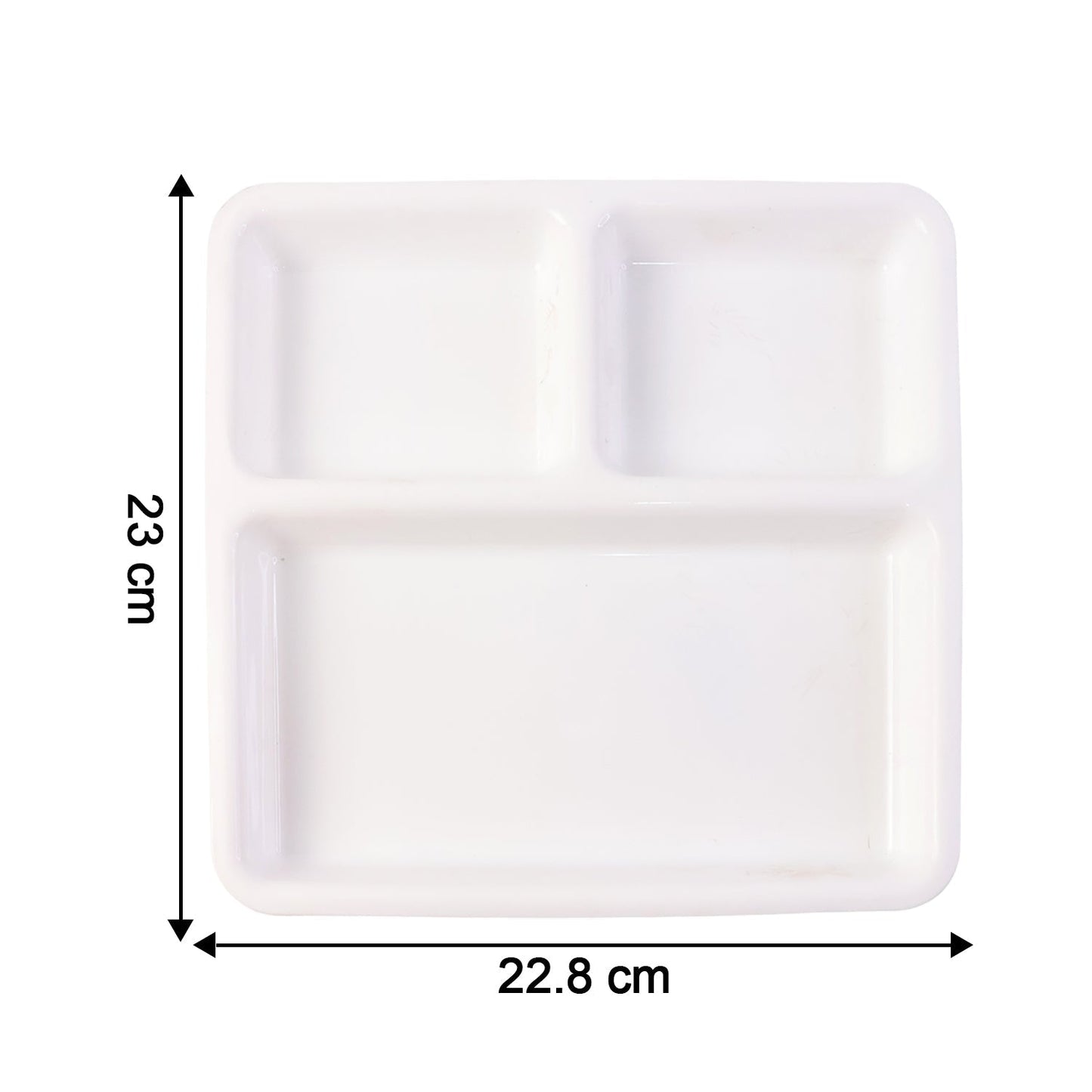 Plastic 3-Compartment Plate for Meal Serving The Morsignaturekarts