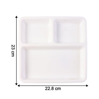 Plastic 3-Compartment Plate for Meal Serving The Morsignaturekarts