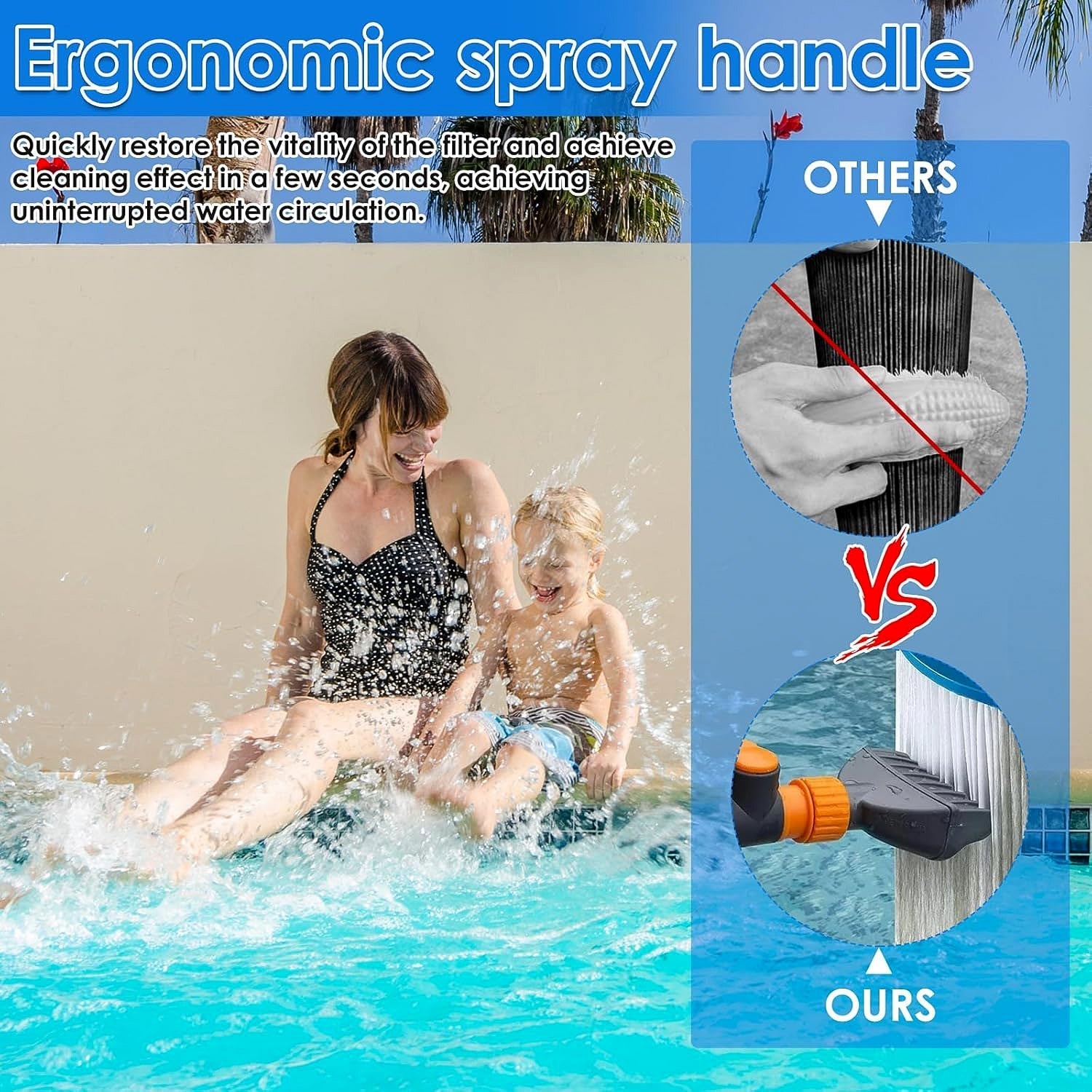 High-Pressure Pool Filter Cartridge Cleaner Nozzle (1 Pc) signaturekarts