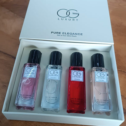 OG Beauty Luxury Pure Elegance Eau De Parfum Gift - (4 Pc / Set / 20 ML) signaturekarts