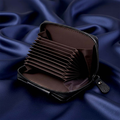 Premium Black Zip-Around Card Holder Wallet (1 Pc) The Morsignaturekarts