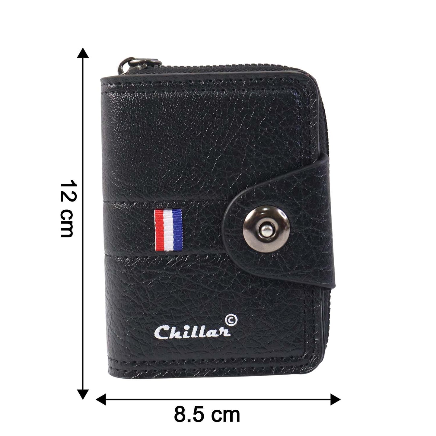 Premium Black Zip-Around Card Holder Wallet (1 Pc) The Morsignaturekarts