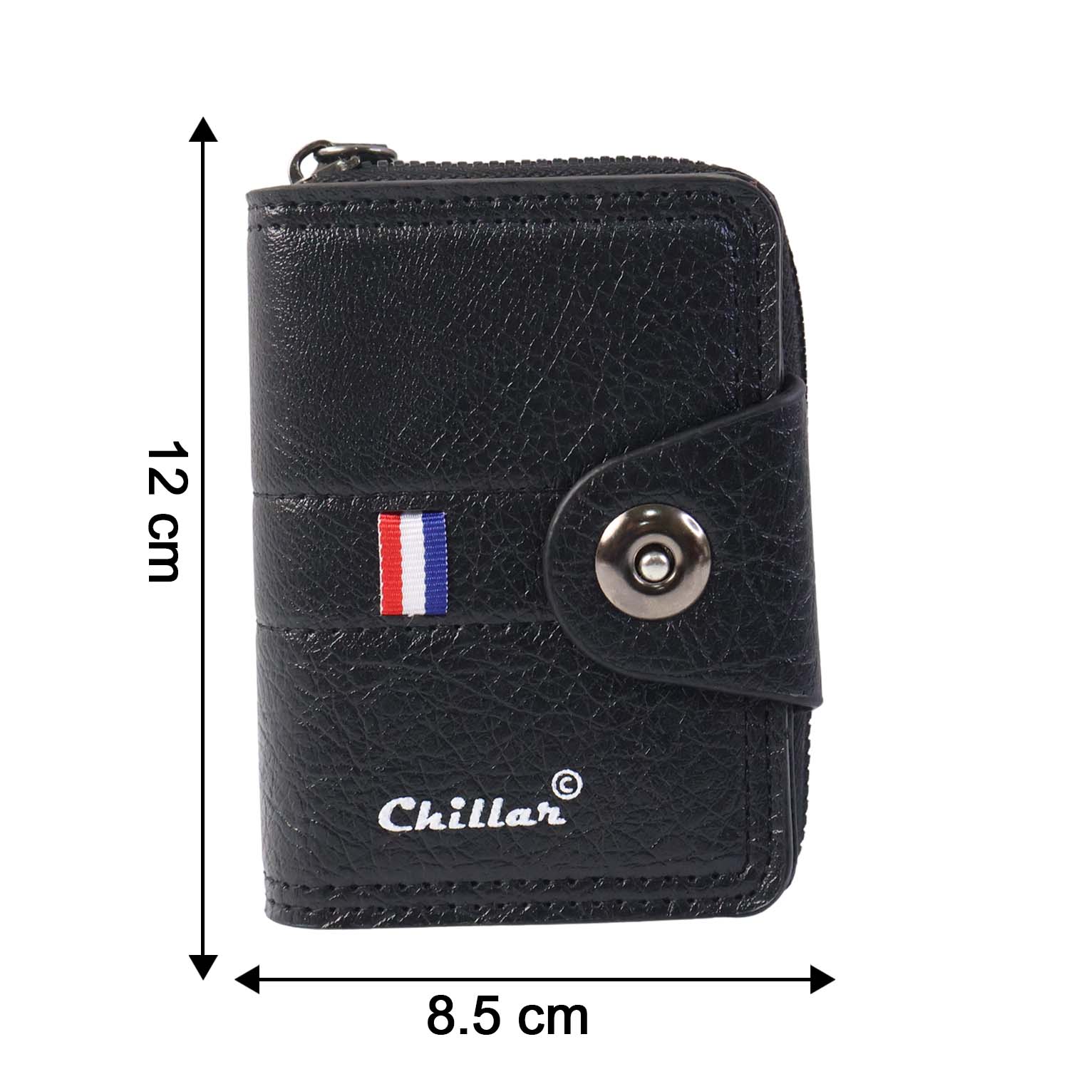 Premium Black Zip-Around Card Holder Wallet (1 Pc) The Morsignaturekarts