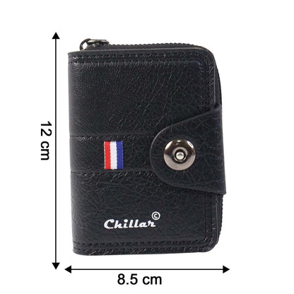 Premium Black Zip-Around Card Holder Wallet (1 Pc) The Morsignaturekarts