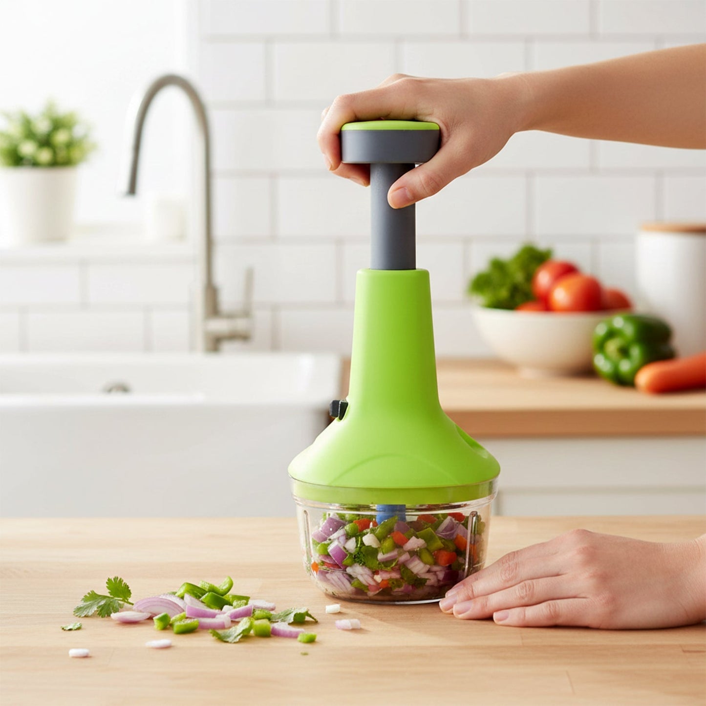 Push-Down Vegetable & Fruit Chopper (B-Grade / 750 ML) The Morsignaturekarts