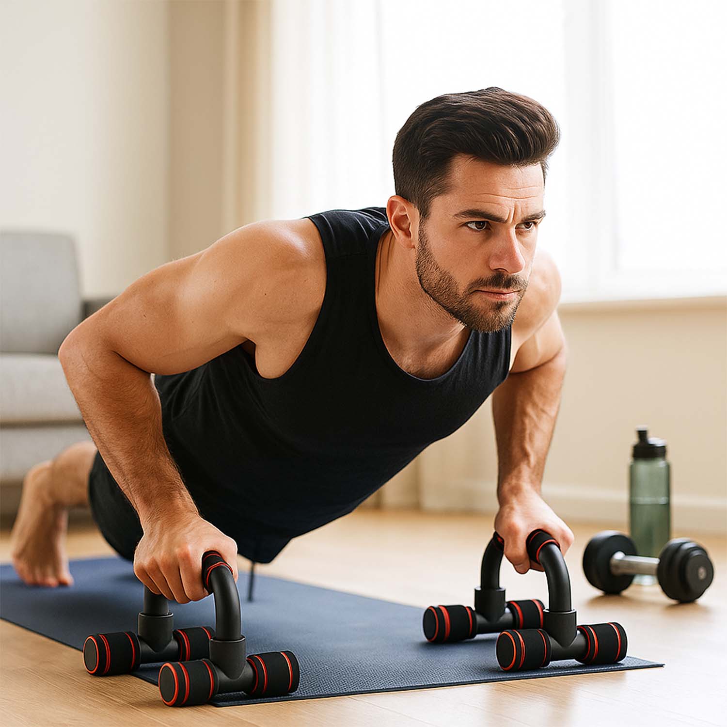 Heavy-Duty Push-Up Bars Stand for Home Workout signaturekarts