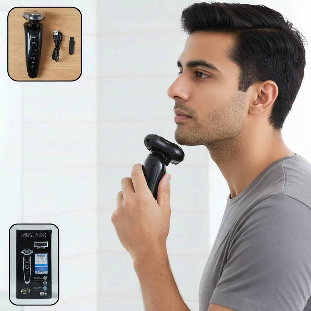 Rechargeable Electric Rotary Shaver Trimmer For Men (1 Set)