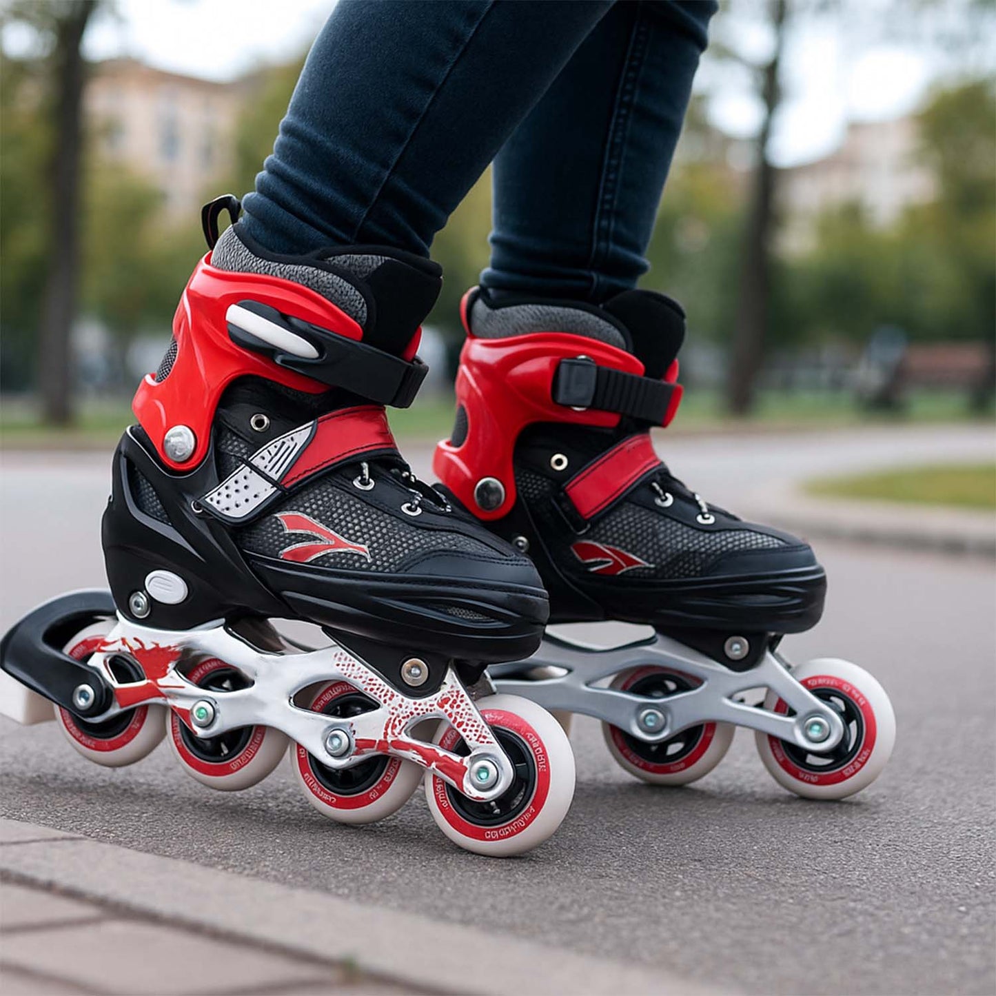 Professional Adjustable Inline Skates for Kids and Adults (Medium / 1 Pair) signaturekarts
