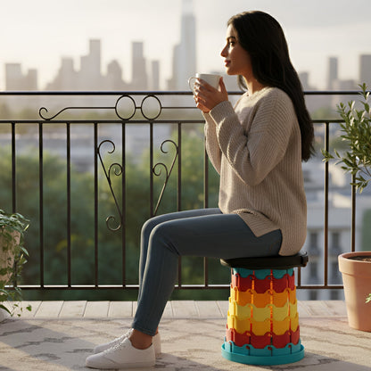 Collapsible Stool with Handle for Portable Seating (44x25.5 cm) The Morsignaturekarts