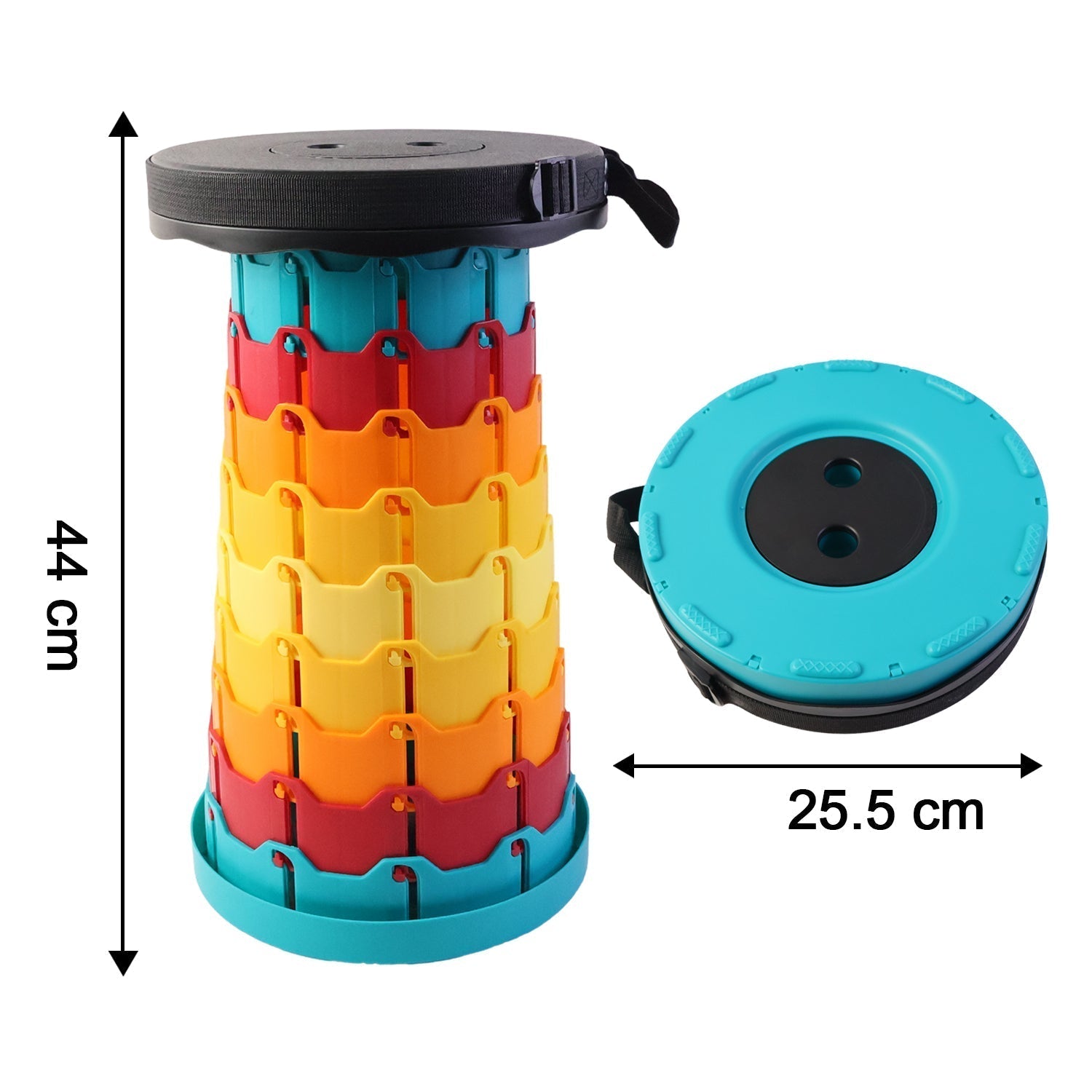 Collapsible Stool with Handle for Portable Seating (44x25.5 cm) The Morsignaturekarts