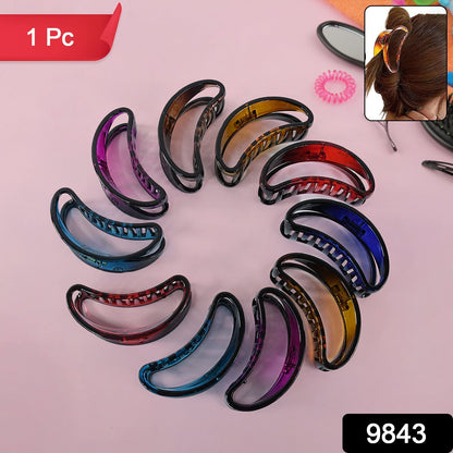 Plastic Hair Clamp Grip, Simple Matte Hair Barrette Clamp (1 Pc) Signature kart