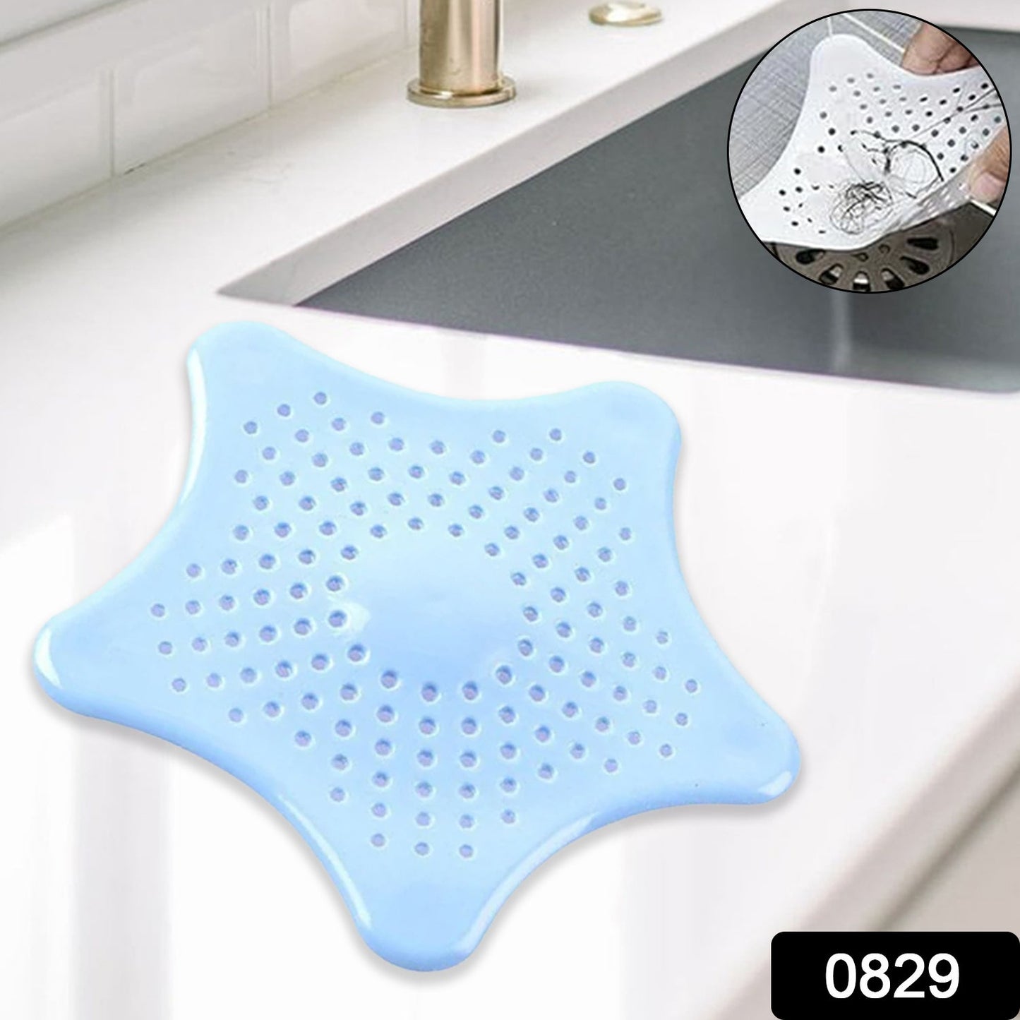 Silicone Star Shaped Sink Filter Bathroom Hair Catcher Drain Strainers for Basin Your Brand