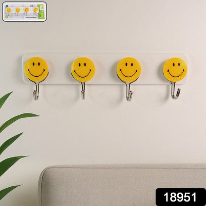 Multipurpose Self-Adhesive 4 hooks for wall Hook (1 Pc) Signaturekarts