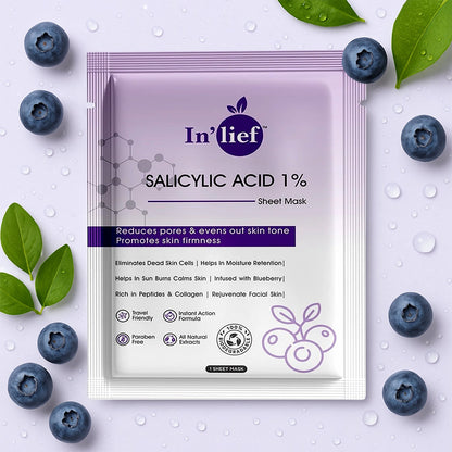 In’lief Salicylic Acid 1% Clarifying & Pore-Refining Facial Sheet Mask (1 Pc) signaturekarts