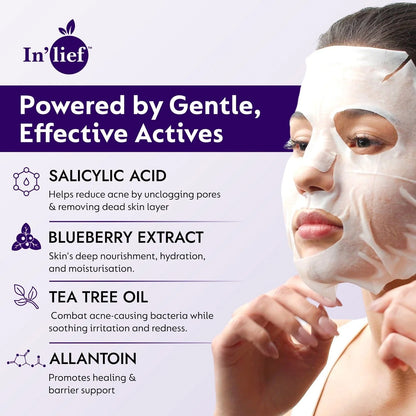 In’lief Salicylic Acid 1% Clarifying & Pore-Refining Facial Sheet Mask (1 Pc) signaturekarts