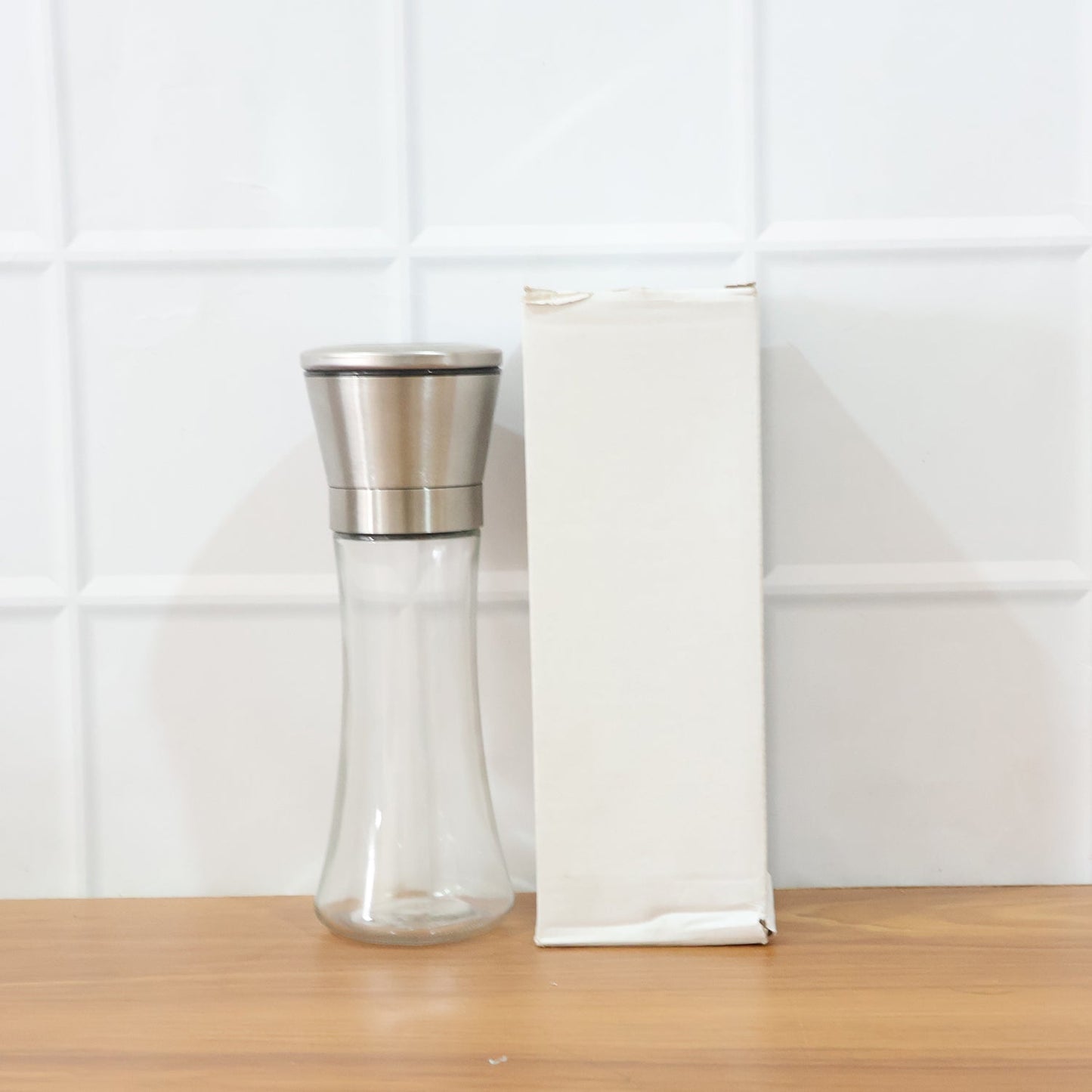 Premium Stainless Steel & Glass Manual Spice Grinder (1 Pc) The Morsignaturekarts