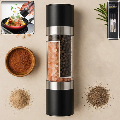 2-in-1 Stainless Steel Salt and Pepper Grinder Signature Kart