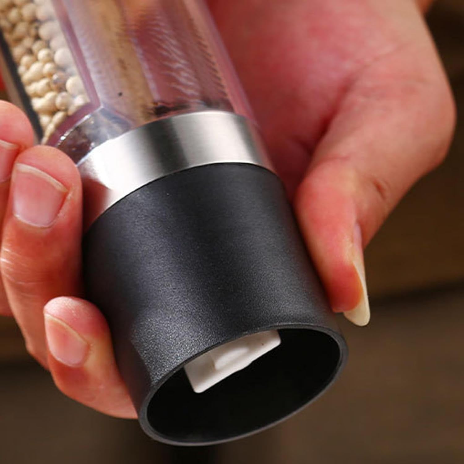 2-in-1 Stainless Steel Salt and Pepper Grinder Signature Kart