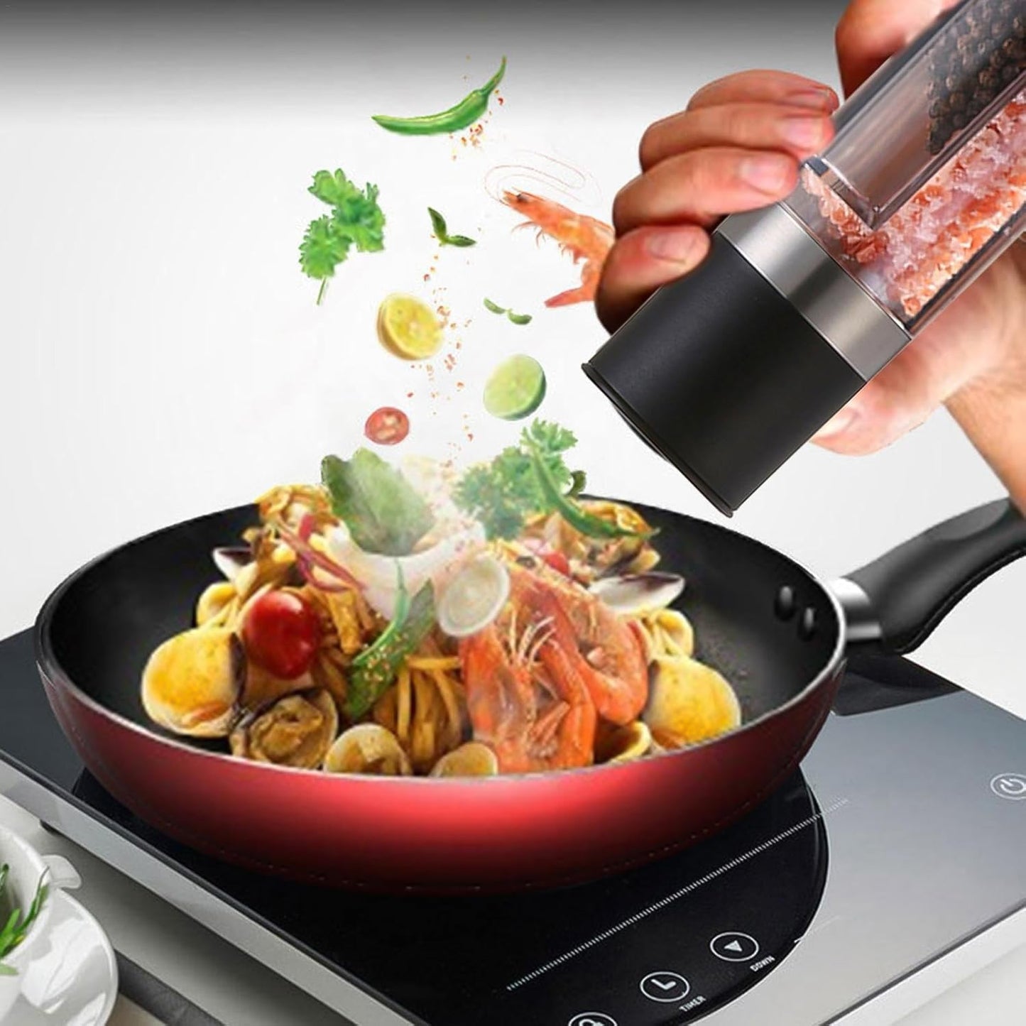 2-in-1 Stainless Steel Salt and Pepper Grinder Signature Kart