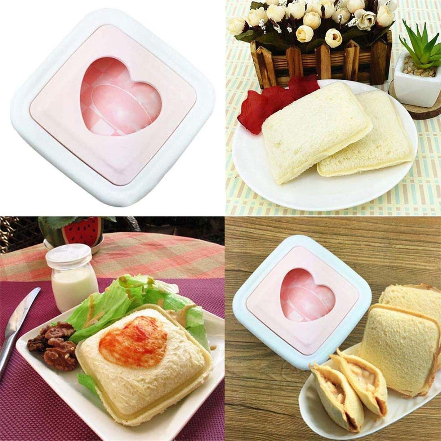 Heart Shape Sandwich Cutter & Bread Press (1 Pc) signaturekarts