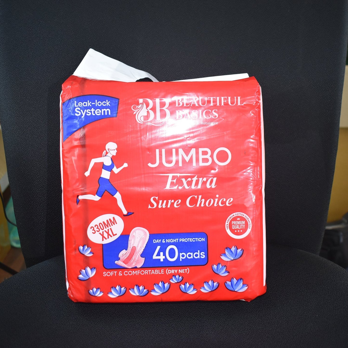 Beautiful Basics Jumbo Extra Sure Choice Sanitary Pads XXL 330mm (40 Pc) signaturekarts