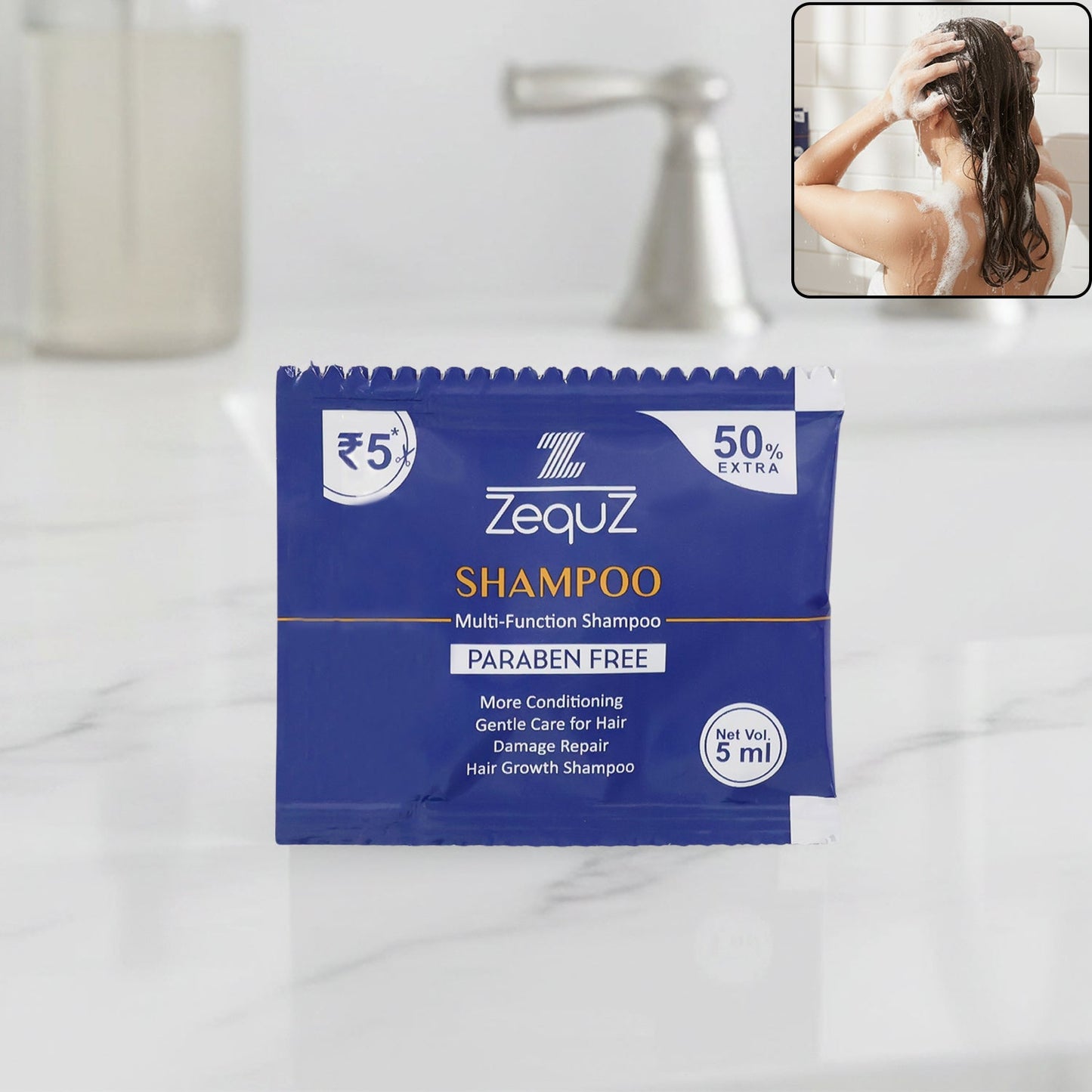 Zequz Paraben-Free Multi-Function Conditioning Shampoo Sachet (5 ML / 1 Pc) The Morsignaturekarts