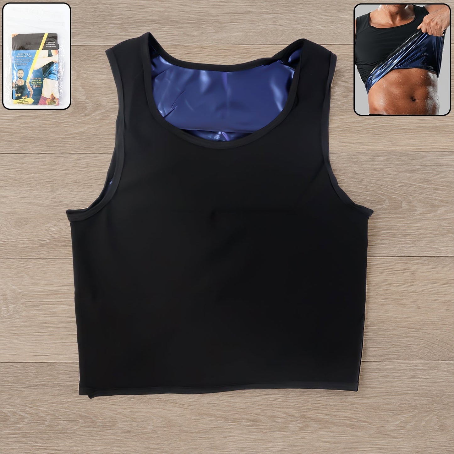Men’s Slim Fit Sweat Shaper Tank Top (S/M, 1 Pc) signaturekarts