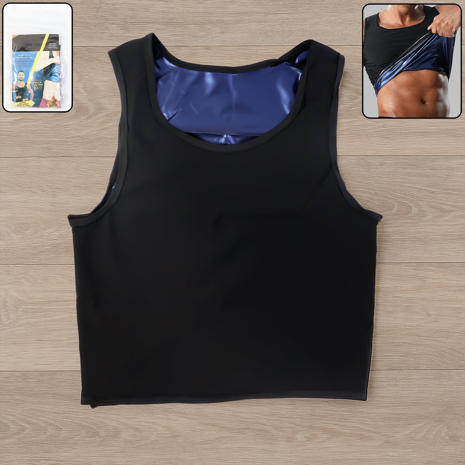 Men’s Slim Fit Sweat Shaper Tank Top (S/M, 1 Pc) signaturekarts