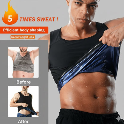 Men’s Slim Fit Sweat Shaper Tank Top (S/M, 1 Pc) signaturekarts