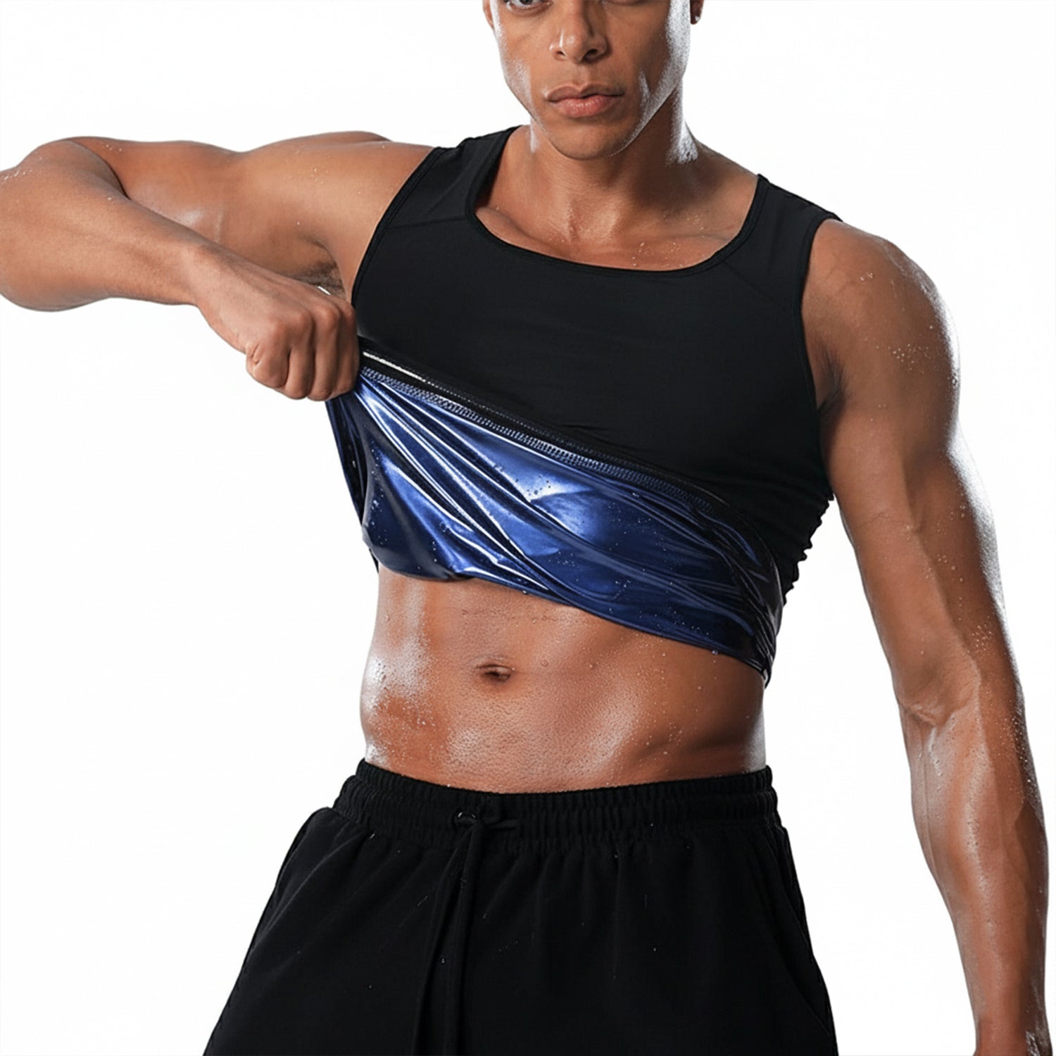Men’s Slim Fit Sweat Shaper Tank Top (L/XL, 1 Pc) signaturekarts