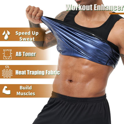 Men’s Slim Fit Sweat Shaper Tank Top (XXL/XXXL, 1 Pc) signaturekarts