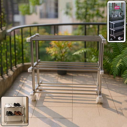 Supermom Stainless Steel Multipurpose Shoe & Storage Rack - (1 pc) signaturekarts