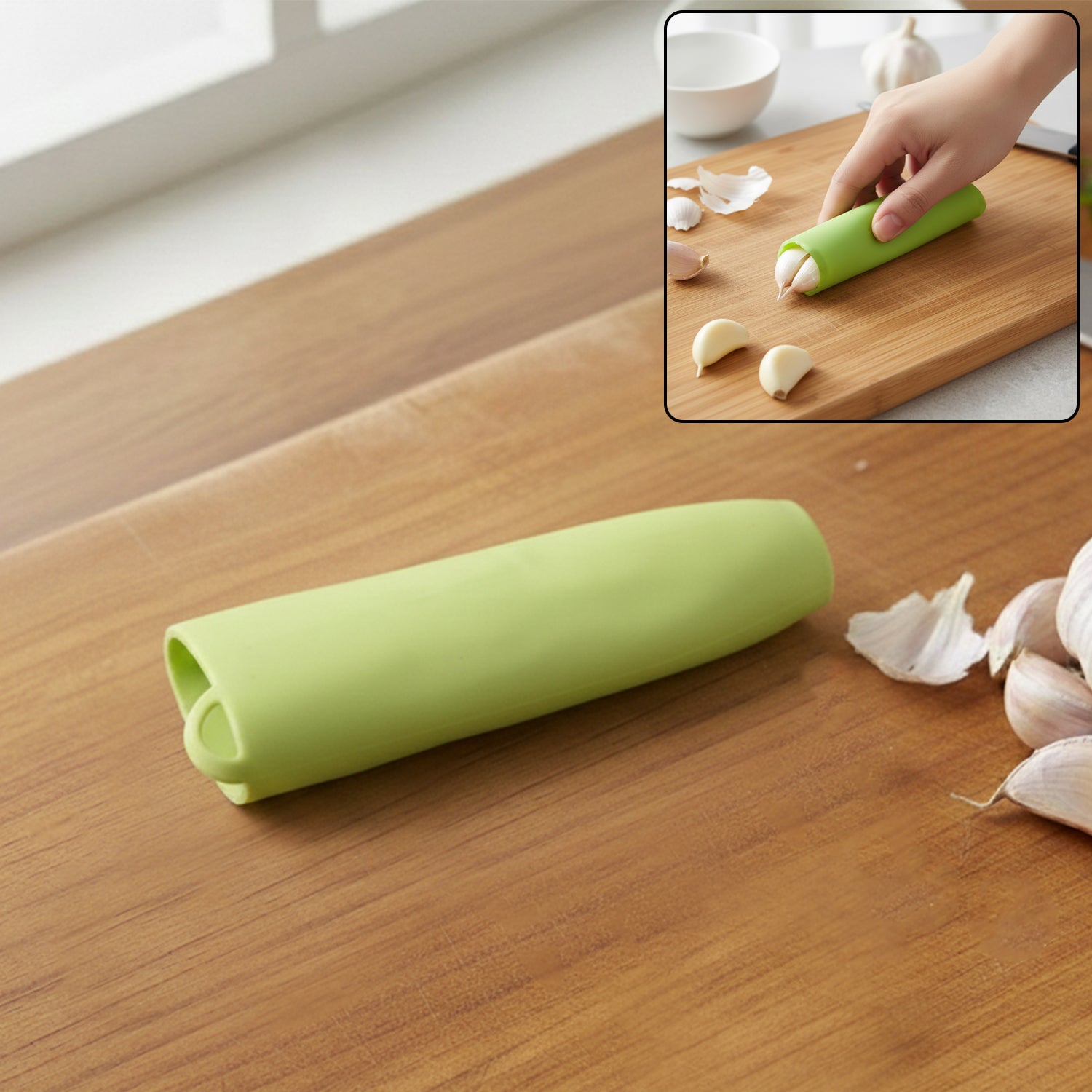 Silicone Garlic Peeler Tube Easy Hand Roller Peeling Tool (1 Pc) signaturekarts
