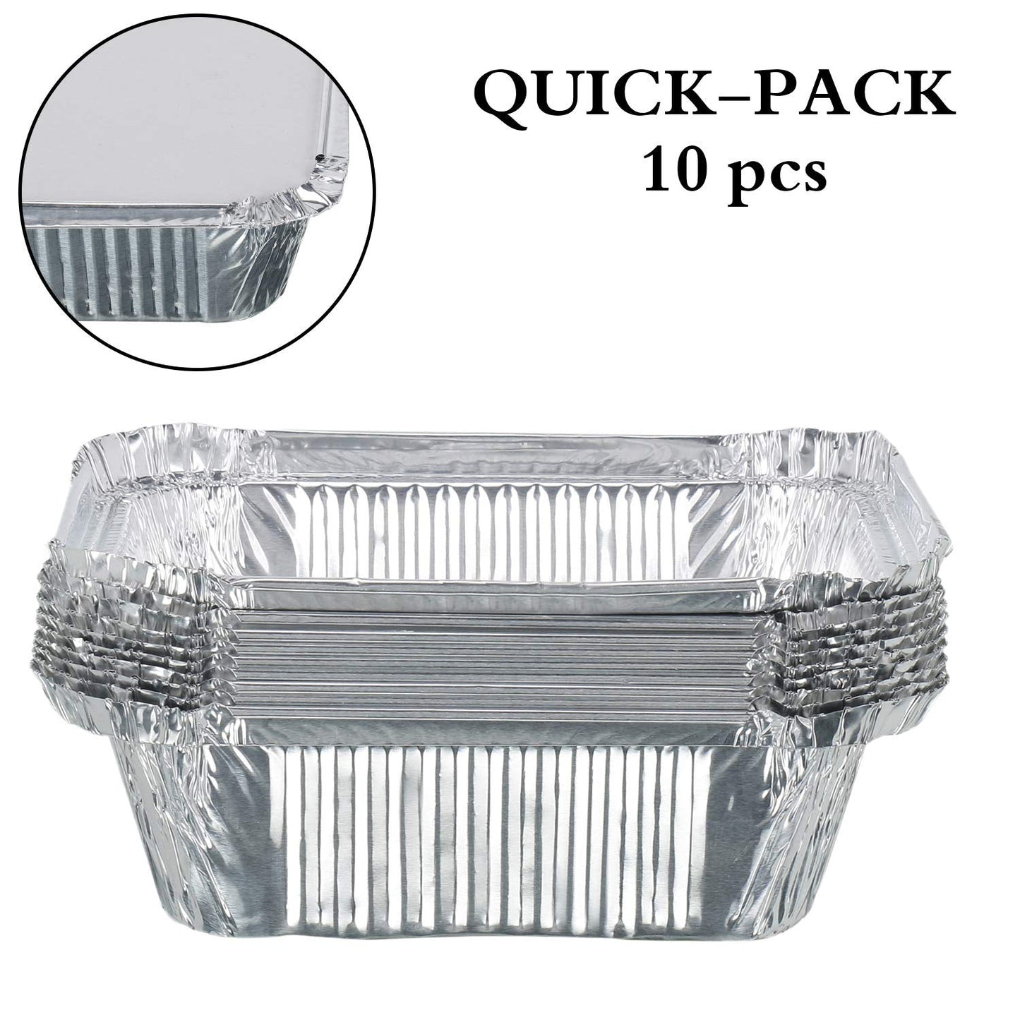 Freshee Aluminium Food Container with Lid — 450 ml — 10 Pc signaturekarts