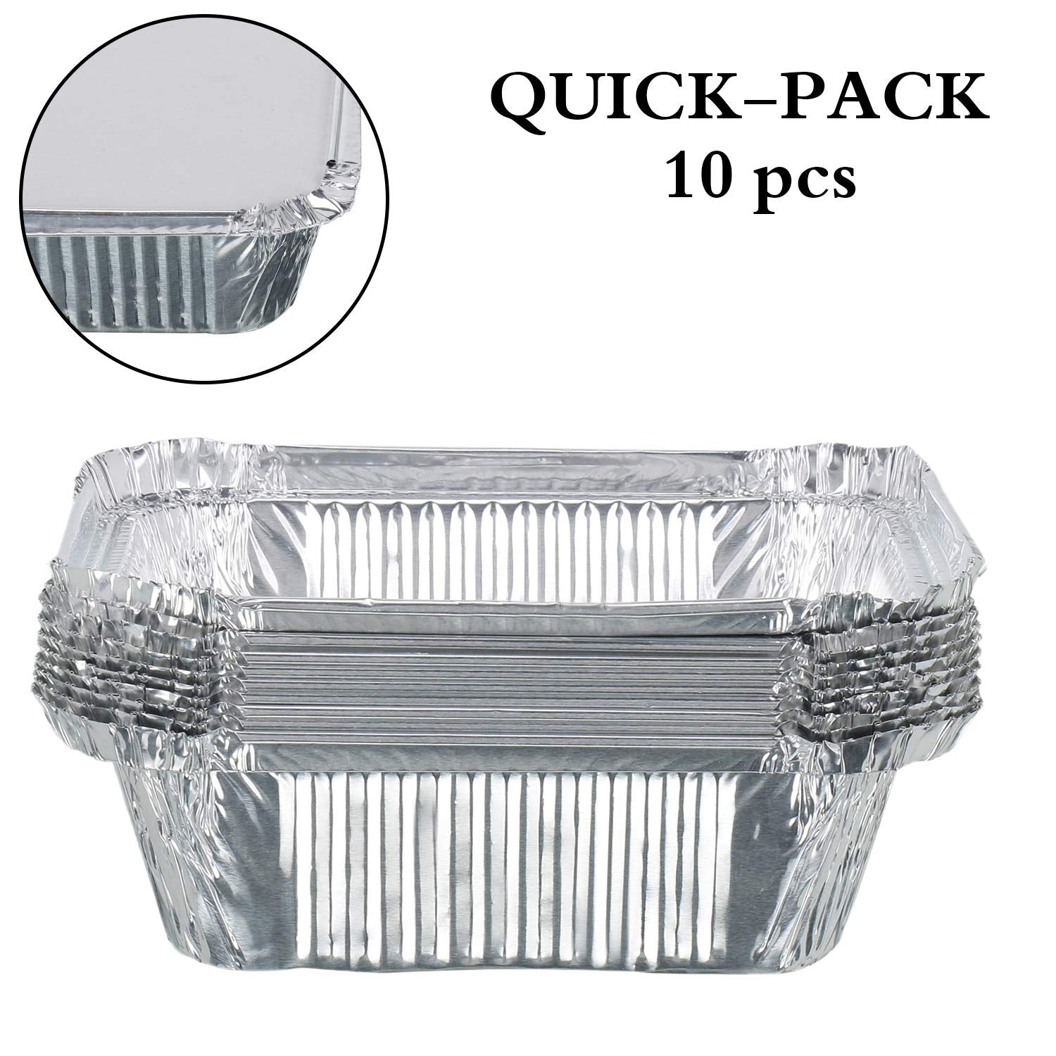 Freshee Aluminium Food Container with Lid — 450 ml — 10 Pc signaturekarts