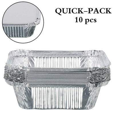 Freshee Aluminium Food Container with Lid — 450 ml — 10 Pc signaturekarts