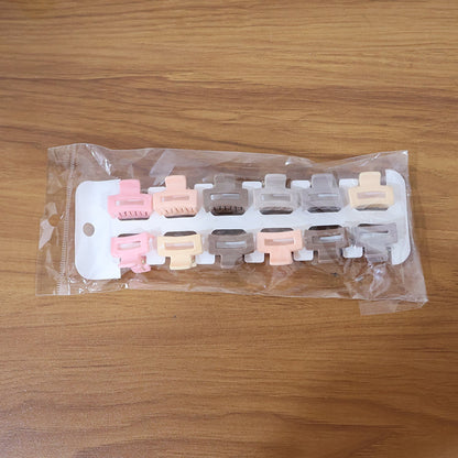 Stylish Mini Hair Claw Clips Set, 12 Pc The Morsignaturekarts