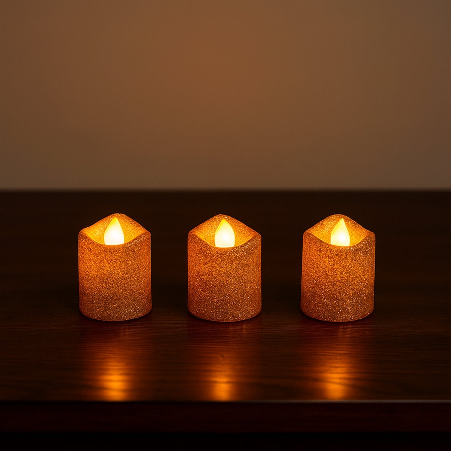 christmas Premium Glitter LED Tealight Candles (24 Pc Set) The Morsignaturekarts