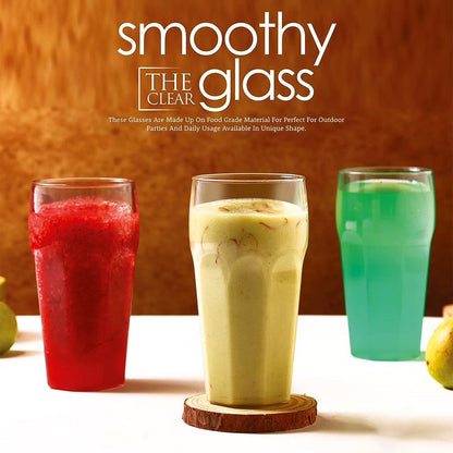 Supermom Transparent Smoothy Glass Set (Approx 300ML / 6 Pc) signaturekarts