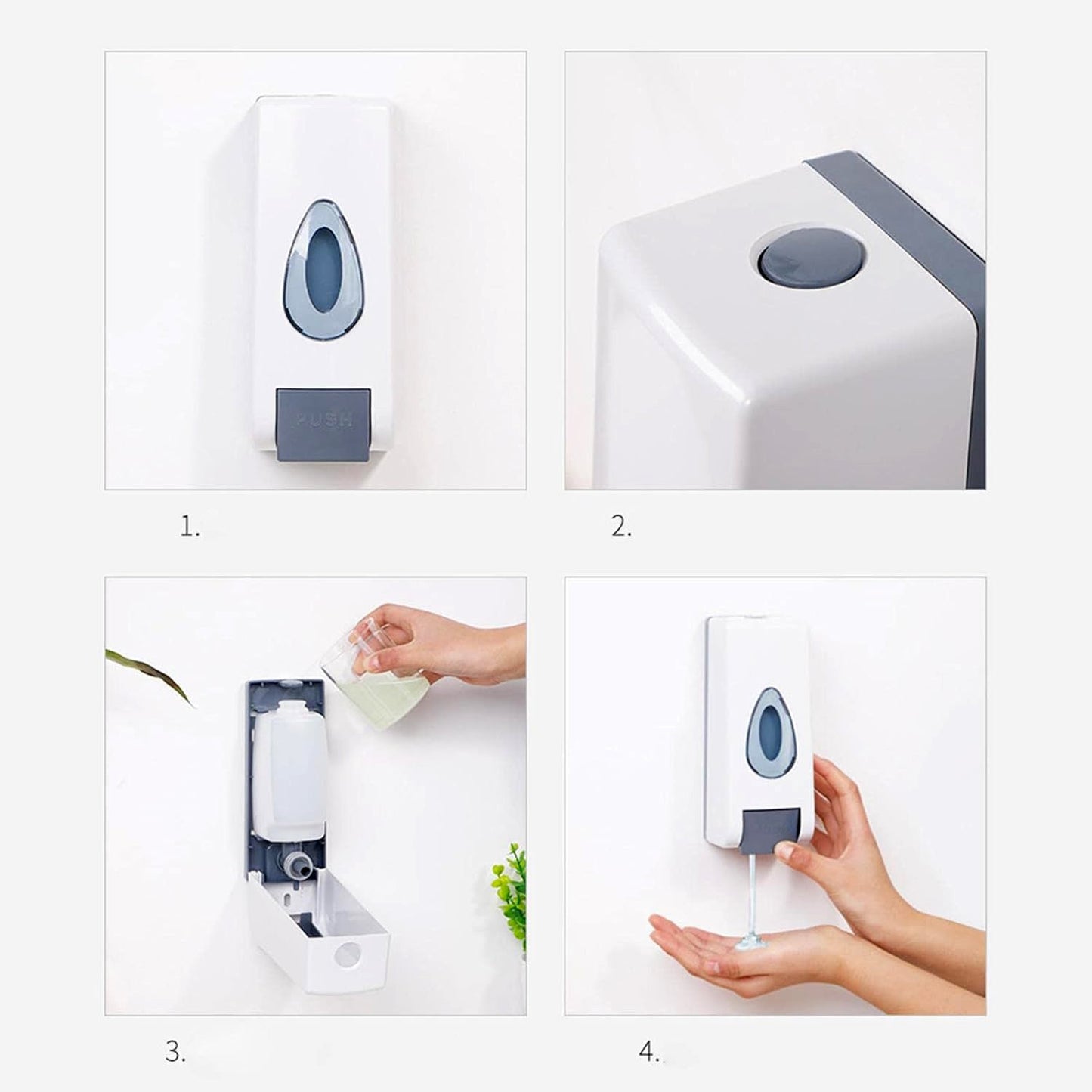 Wall Mounted Liquid Soap Dispenser (1 Pc) signaturekarts