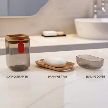 Premium Plastic Soap Box with Drain Tray & Protective Cover The Morsignaturekarts