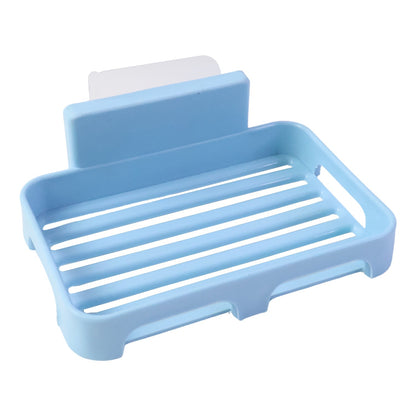 Self-Adhesive Wall Mount Plastic Soap Dish with Drain Slots Signature Kart