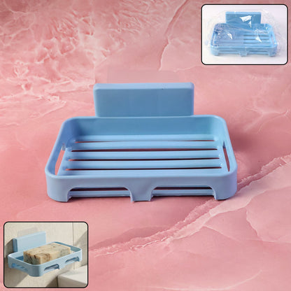 Self-Adhesive Wall Mount Plastic Soap Dish with Drain Slots Signature Kart